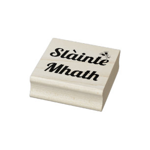 Carimbo De Borracha Slainte Mhath, bênçãos/ cardo Gaidhlig
