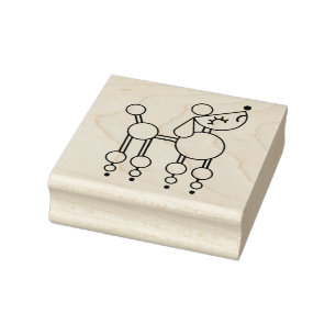 Carimbo De Borracha Snooty Poodle Wood Art Stamp