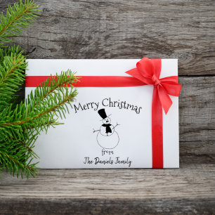Carimbo De Borracha Snowman de Feliz Natal Personalizado