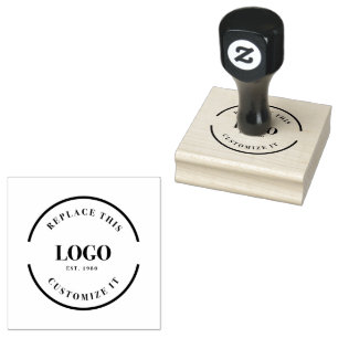 Carimbo De Borracha Somente logotipo comercial personalizado