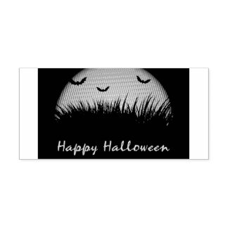 Carimbo De Borracha Spooky Orange Happy Halloween Bat Field