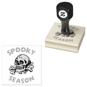 Carimbo De Borracha Spooky Season Assustador Halloween