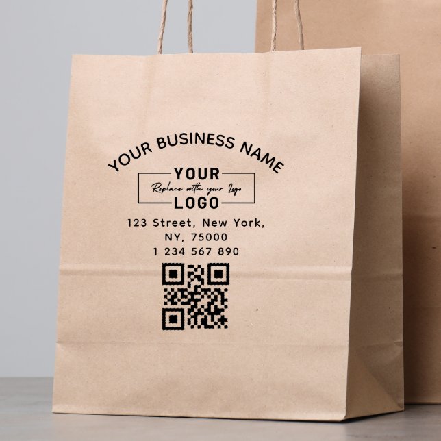 Carimbo De Borracha Square Custom Business Logo Qr Code & Address  (Criador carregado)