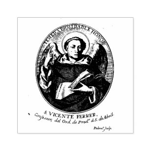 Carimbo De Borracha St. Vincent Ferrer do católico