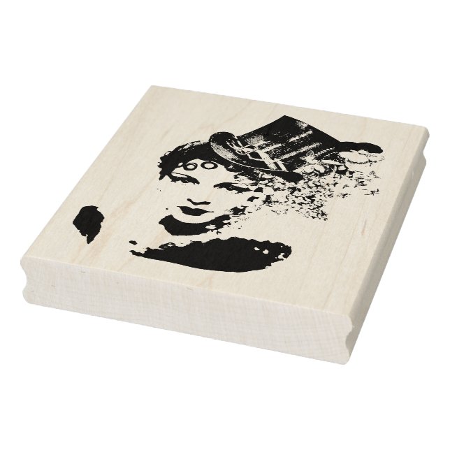 Carimbo De Borracha Steampunk Glamor Lady (Carimbo)