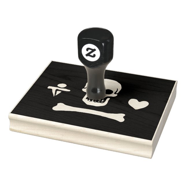 Carimbo De Borracha Stede Bonnet Pirate Flag Jolly Roger (Carimbo)