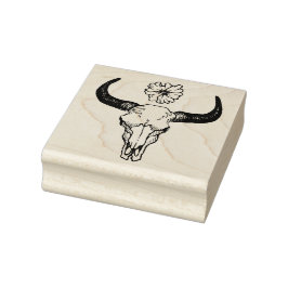 Carimbo De Borracha Steer Skull