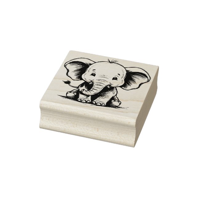 Carimbo De Borracha Stempel Elefant (Carimbo)