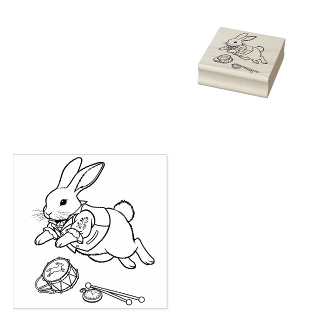 Carimbo De Borracha Storybook Bunny (Carimbado)