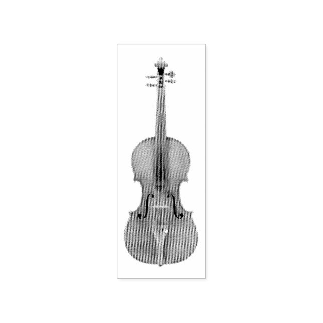 Carimbo De Borracha Stradivarius Violin Etch Look Reproduction (Impressão)
