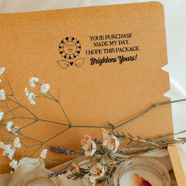 Carimbo De Borracha Sua compra fez meu dia, empacotando