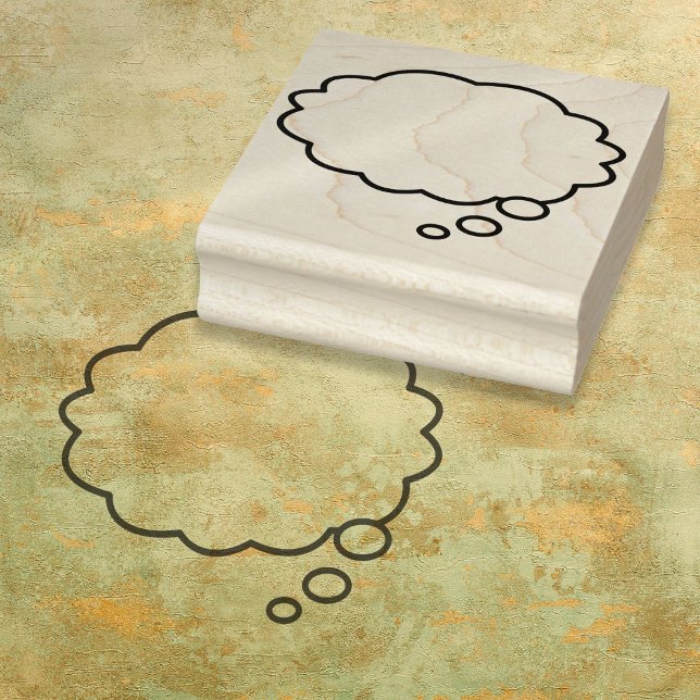 Carimbo De Borracha Sua Mensagem Pense Bubble Divertido Retrô Comédia (Your Message Think Bubble Fun Retro Comic Book Rubber Stamp)