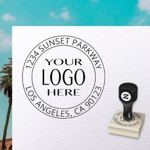 Carimbo De Borracha Substituição de logotipo simples e texto persona