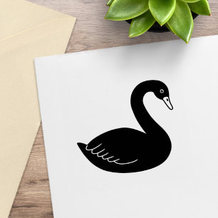 Carimbo De Borracha Swan Negro