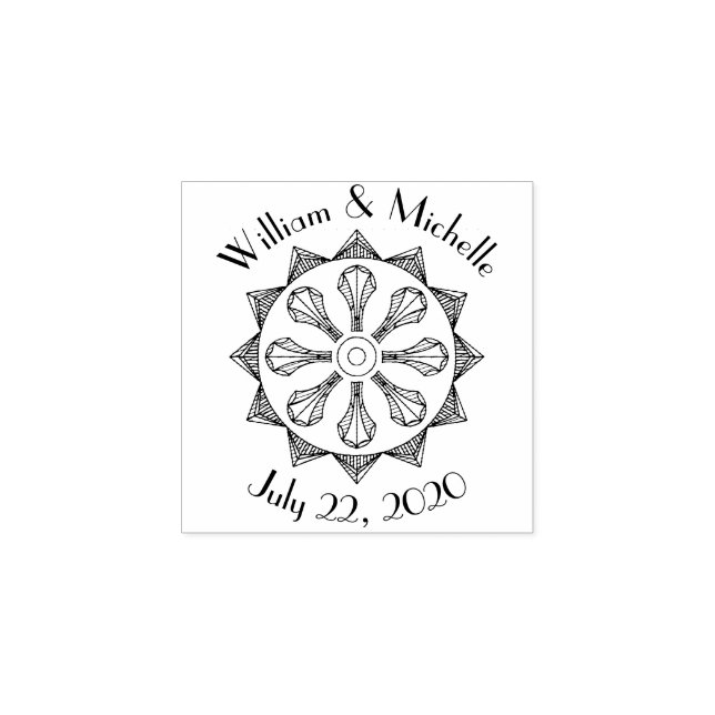 Carimbo De Borracha Swanky Art Deco Wooden Anúncio (Impressão)