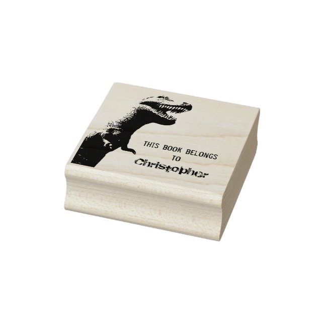 Carimbo De Borracha T-Rex assustador - Este livro pertence a (Carimbo)