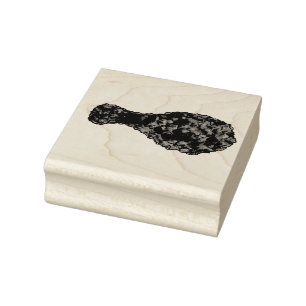 Carimbo De Borracha Tambor de Comida de Galinha Fritada