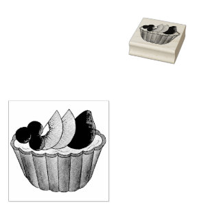 Carimbo De Borracha Tarte aux Fruta Fruta Tart French Paery Chef