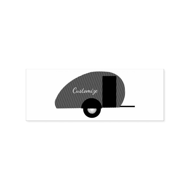 Carimbo De Borracha Teardrop Trailer Minúsculo Thunder_Cove (Impressão)
