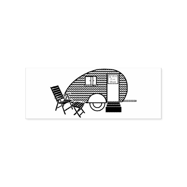 Carimbo De Borracha Teardrop Trailer Minúsculo Thunder_Cove (Impressão)