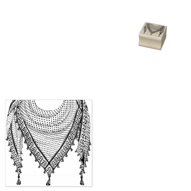 Carimbo De Borracha Tecido Tradicional do Keffiyeh Scarf Palestino (Carimbado)