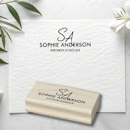 Carimbo De Borracha Tecnologia de Logotipo do Monograma Moderno