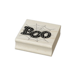Carimbo De Borracha Teia de Aranha "Boo" de Halloween