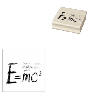 Carimbo De Borracha Teoria da Relatividade de Einstein. Fórmula