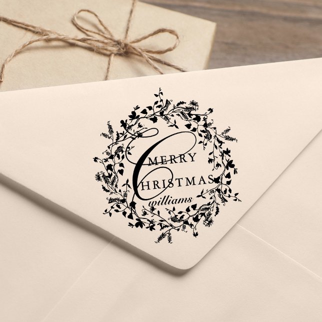 Carimbo De Borracha Terra de flor selvagem de Natal moderno (Criador carregado)