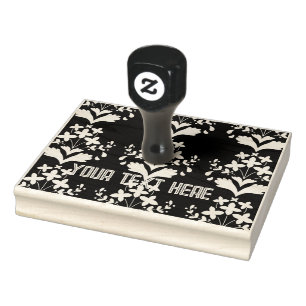 Carimbo De Borracha Texto de foto de imagem de Flor Personalizado Cari