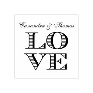 Carimbo De Borracha Texto Gráfico AMOR