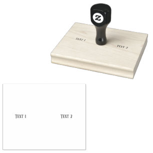 Carimbo De Borracha Texto Personalizado 1 Texto 2 Horizontal Jato Pret