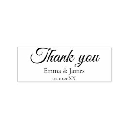 Carimbo De Borracha Thank You Script Wedding Rubber Stamp