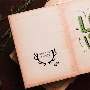 Carimbo De Borracha This Book Belongs To Monogram