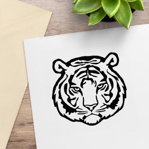Carimbo De Borracha Tigre, Gato Selvagem