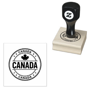 Carimbo De Borracha Tinta Colorida Toque Profissional Texto Canadá Imp