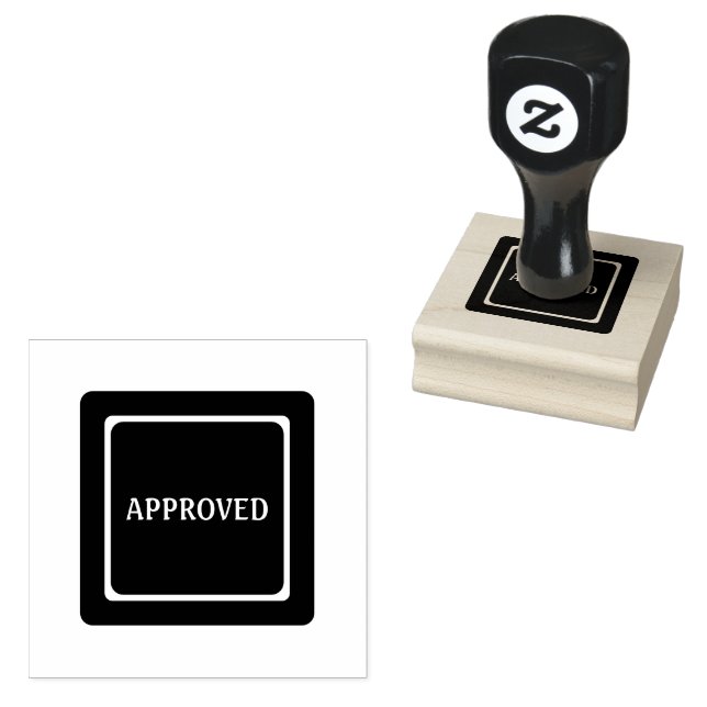 Carimbo De Borracha Tinta Roxa Profunda de Texto Aprovado Clássico Pro (Carimbado)