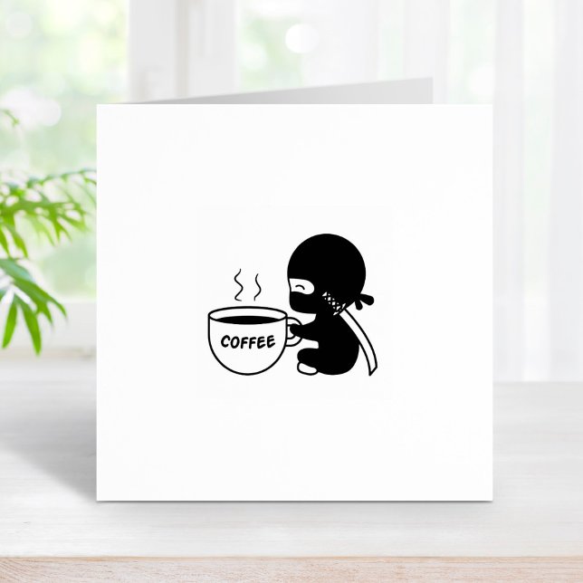 Carimbo De Borracha Tiny Ninja com Mug de Café Grande 1x1 (Criador carregado)