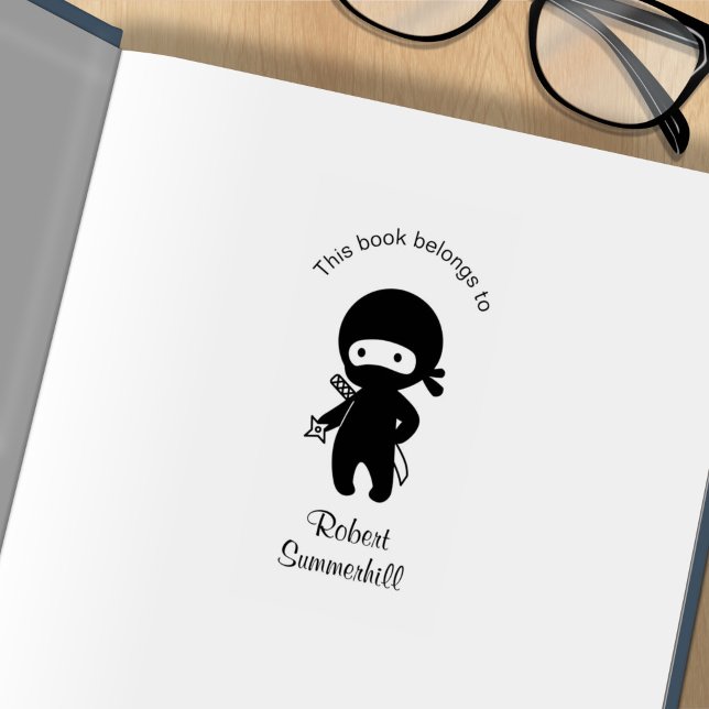 Carimbo De Borracha Tiny Ninja, segurando a placa estelar (Criador carregado)