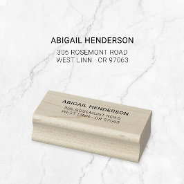 Carimbo De Borracha Tipografia Mínima Moderna Simples 10 | Madeira