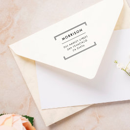 Carimbo De Borracha Tipografia minimalista | Endereço para devolução m