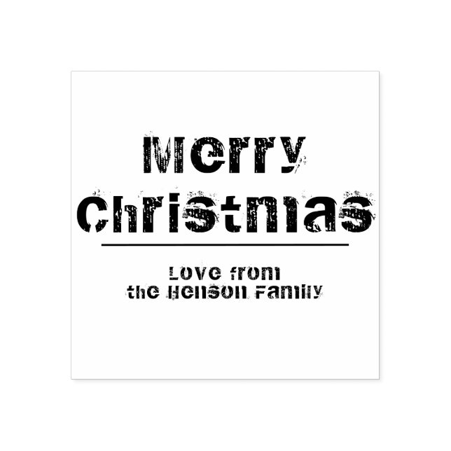 Carimbo De Borracha Tipografia Moderna Feliz Natal Feriado (Impressão)