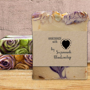 Carimbo De Borracha Tipografia Nome Personalizado Feito à Mão Coração