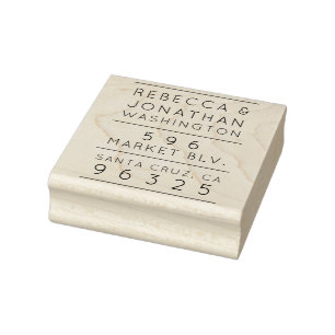 Carimbo De Borracha Tipografia Simples Endereço de devolução de casa