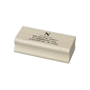 Carimbo De Borracha Tipografia Simples ReturnAddress Minimalista Inici