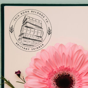 Carimbo De Borracha Torne Seu Próprio Livro Personalizado Elegante