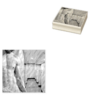 Carimbo De Borracha Torso masculino musculoso sem camisa do SlipperyJo