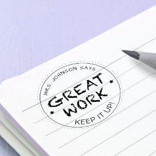 Carimbo De Borracha Trabalho de excelente Professores personalizados