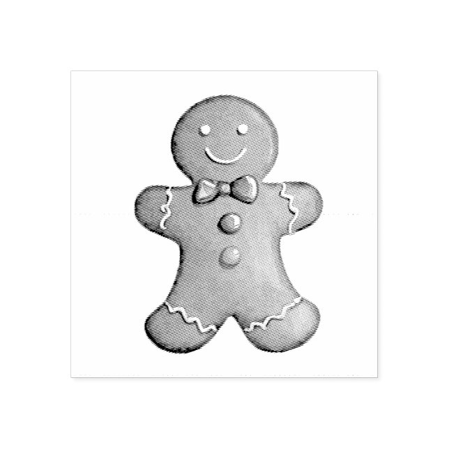 Carimbo De Borracha Trendy Gingerbird Man Christmas (Impressão)
