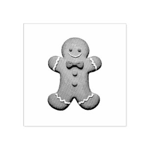 Carimbo De Borracha Trendy Gingerbird Man Christmas